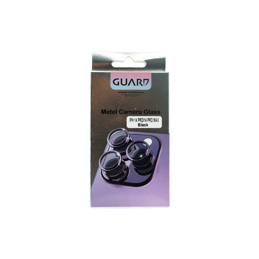 GUARD Metall Kamera-Schutzglas für iPhone 14 Pro / 14 Pro Max – Schwarz