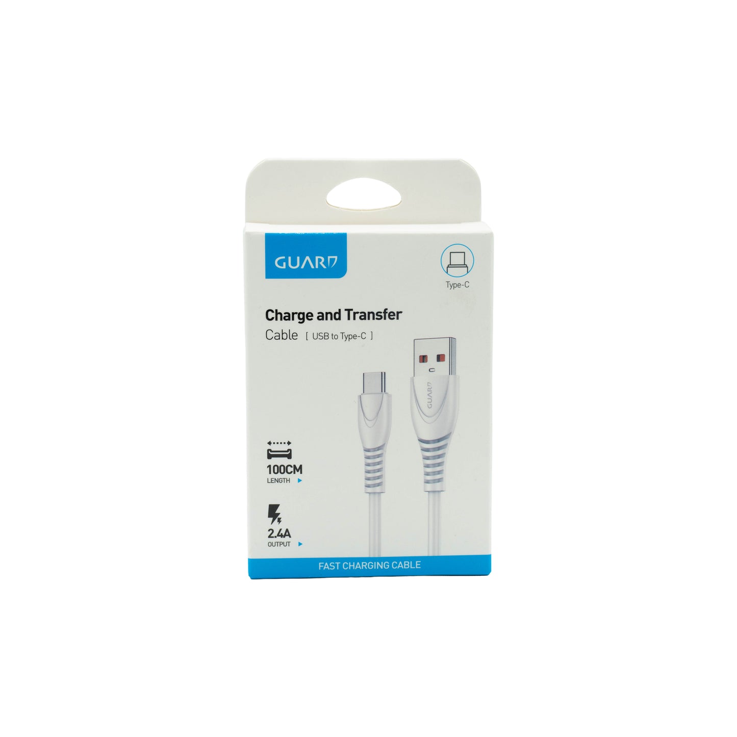 GUARD Schnellladekabel USB zu Type-C – 100 cm Lade- und Datenkabel (2.4 A Output)