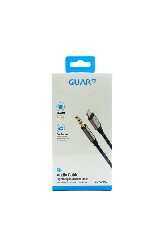 GUARD Audio Cable Lightning auf 3,5mm Klinke – Premium Audiokabel für iPhone & Auto