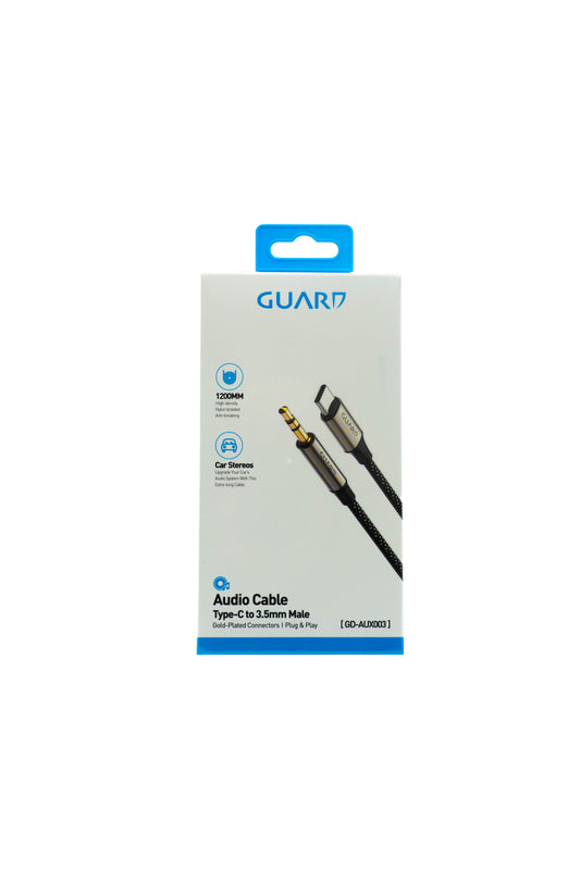 GUARD Audio Cable Type-C auf 3,5mm Klinke – Hochwertiges USB-C Audiokabel für Smartphones & Autos