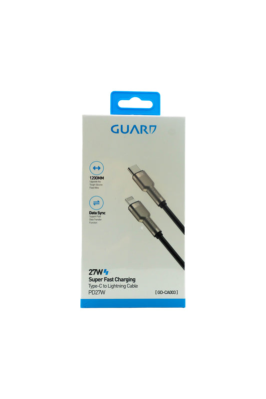 GUARD 27W Type-C auf Lightning Kabel – Super Fast Charging PD-Ladekabel 120cm
