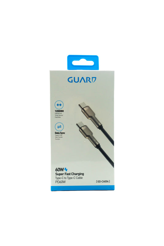 GUARD 60W Type-C auf Type-C Kabel – Super Fast Charging PD Kabel 120cm