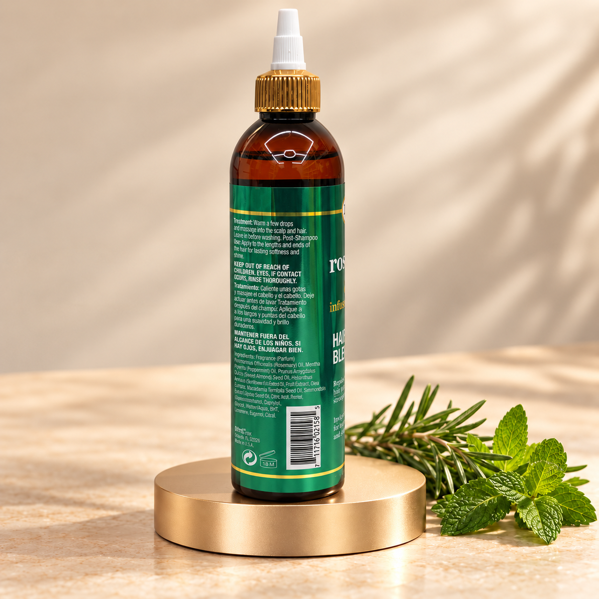 Difeel Rosemary & Mint Haaröl mit Biotin 237 ml