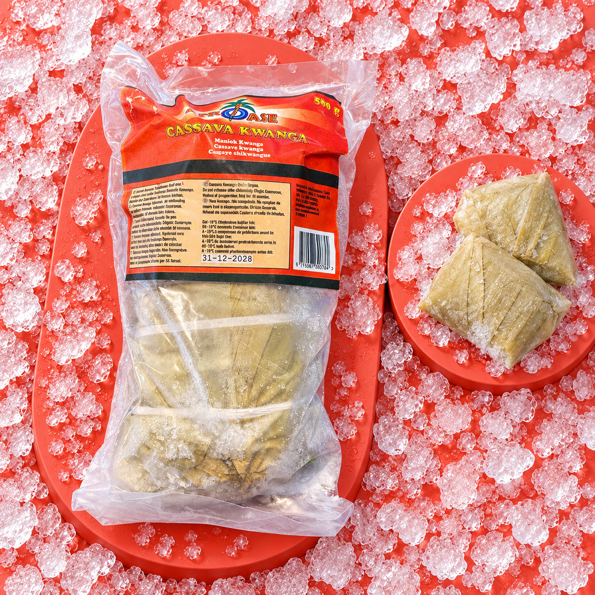 Afroase Cassava Kwanga – fermentierter Maniok 500 g