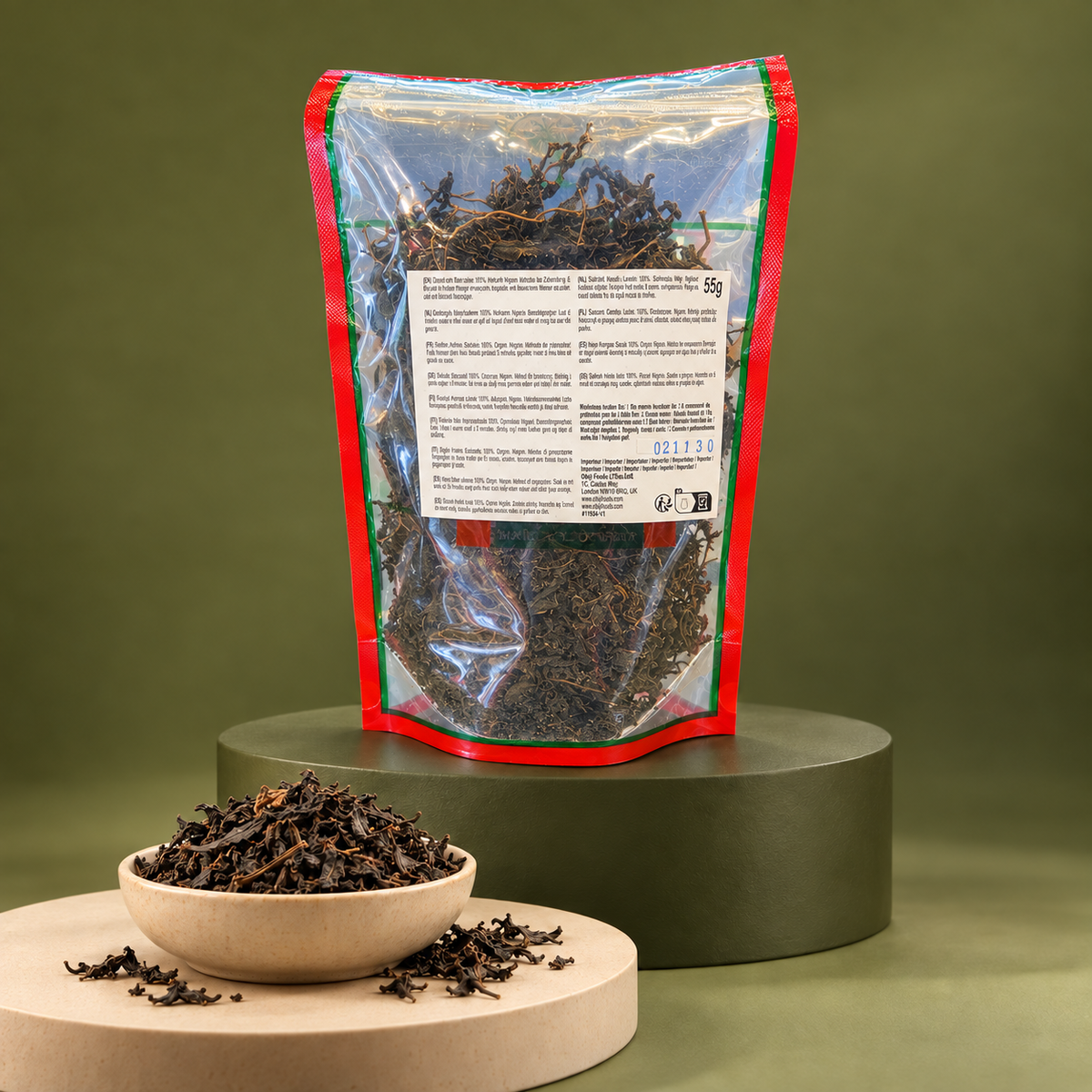 Obiji Getrocknete Blätter – Ugu, Ukazi oder Bitter Leaf 55 g