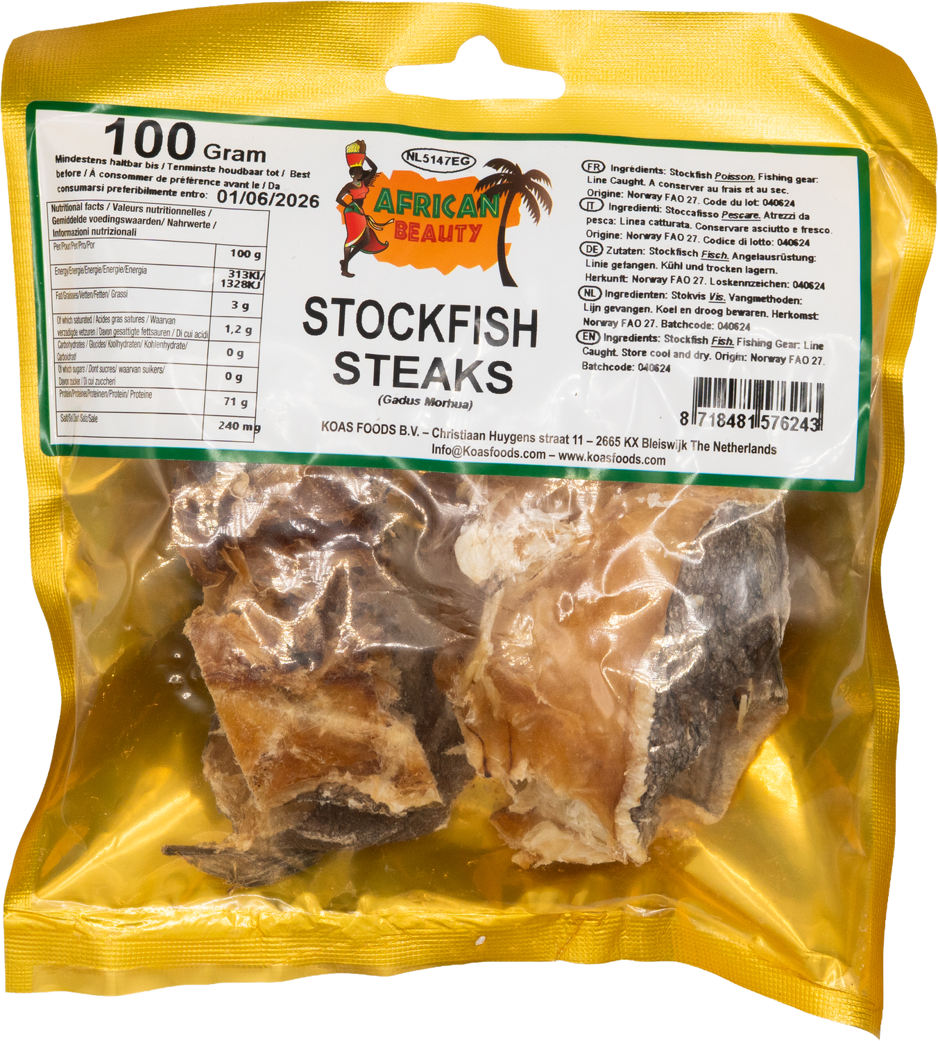 African Beauty Stockfish Steaks – 100 g
