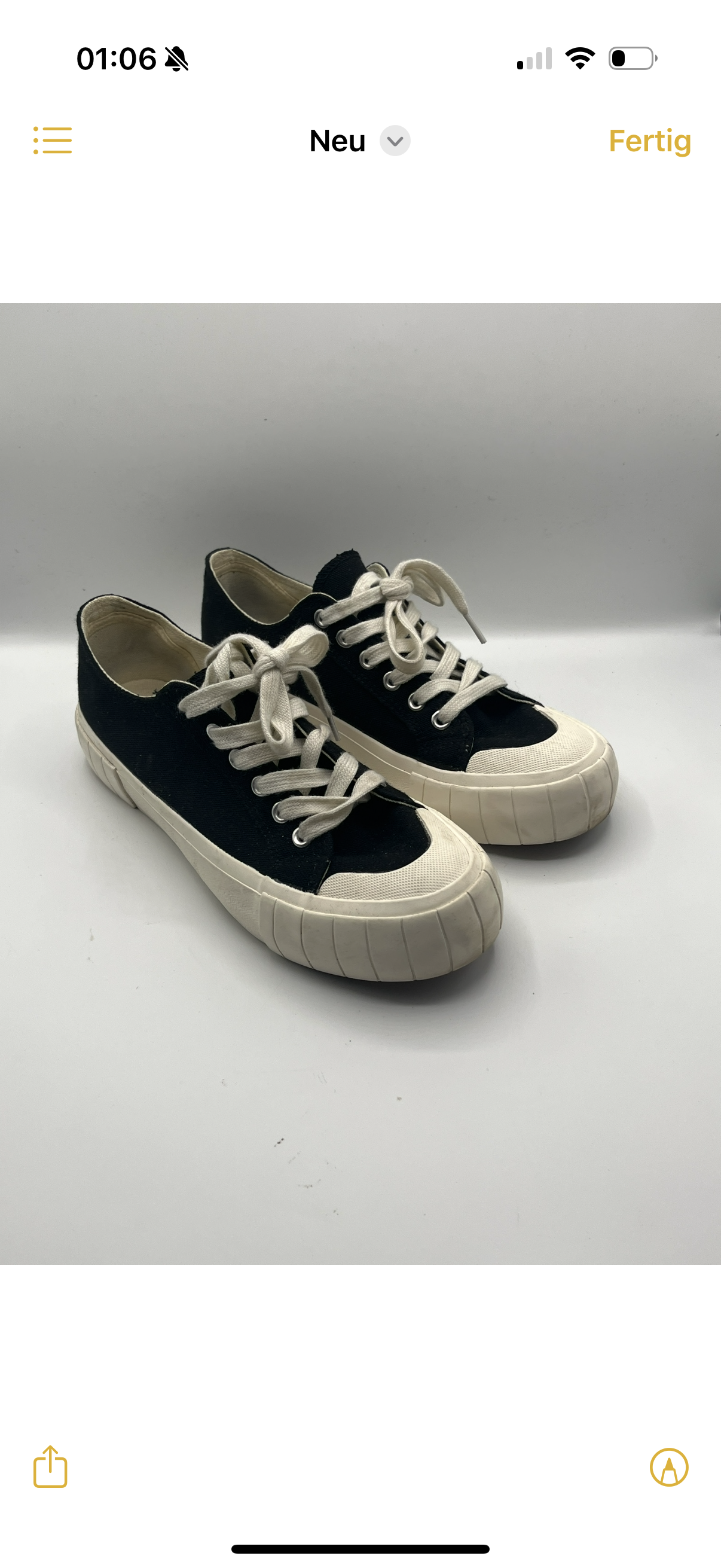 Canvas Sneaker Größe 40 – Schwarz Weiß, klassisch & robust