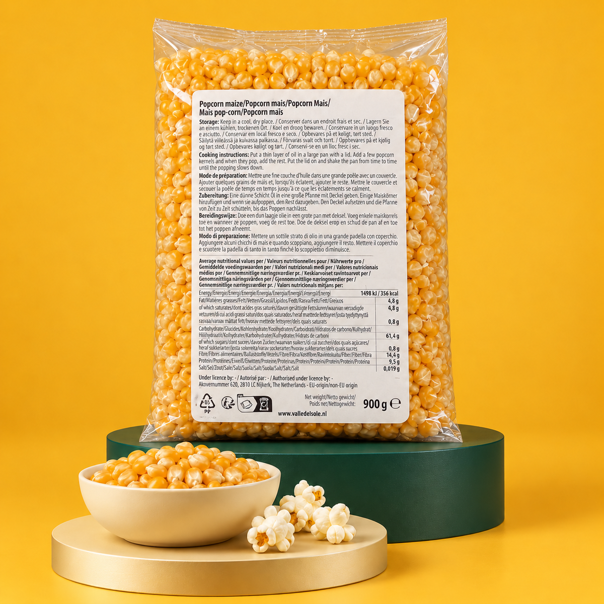 Valle del Sole – Popcorn Mais 900 g