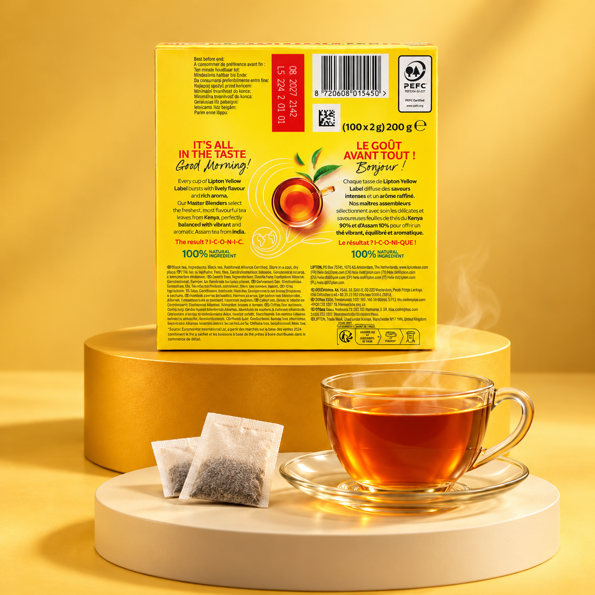 Lipton Yellow Label – Schwarzer Tee -100 Teebeutel