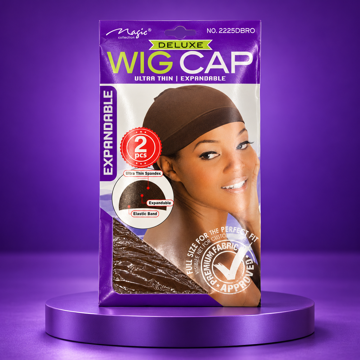 Magic Collection Deluxe Wig Cap – Ultra Thin & Expandable - 2 Stück