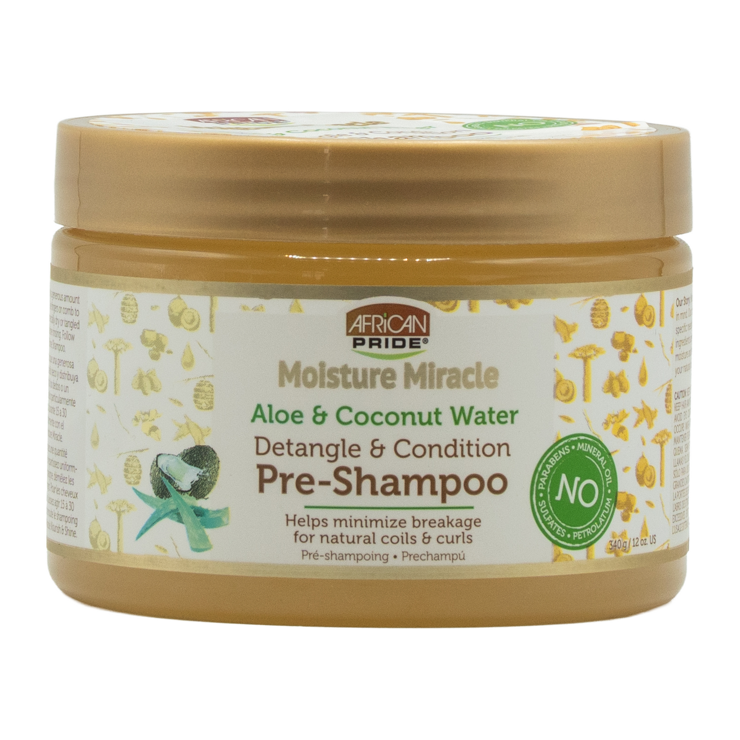African Pride Moisture Miracle Pre-Shampoo – Detangles, conditions & protects against hair breakage