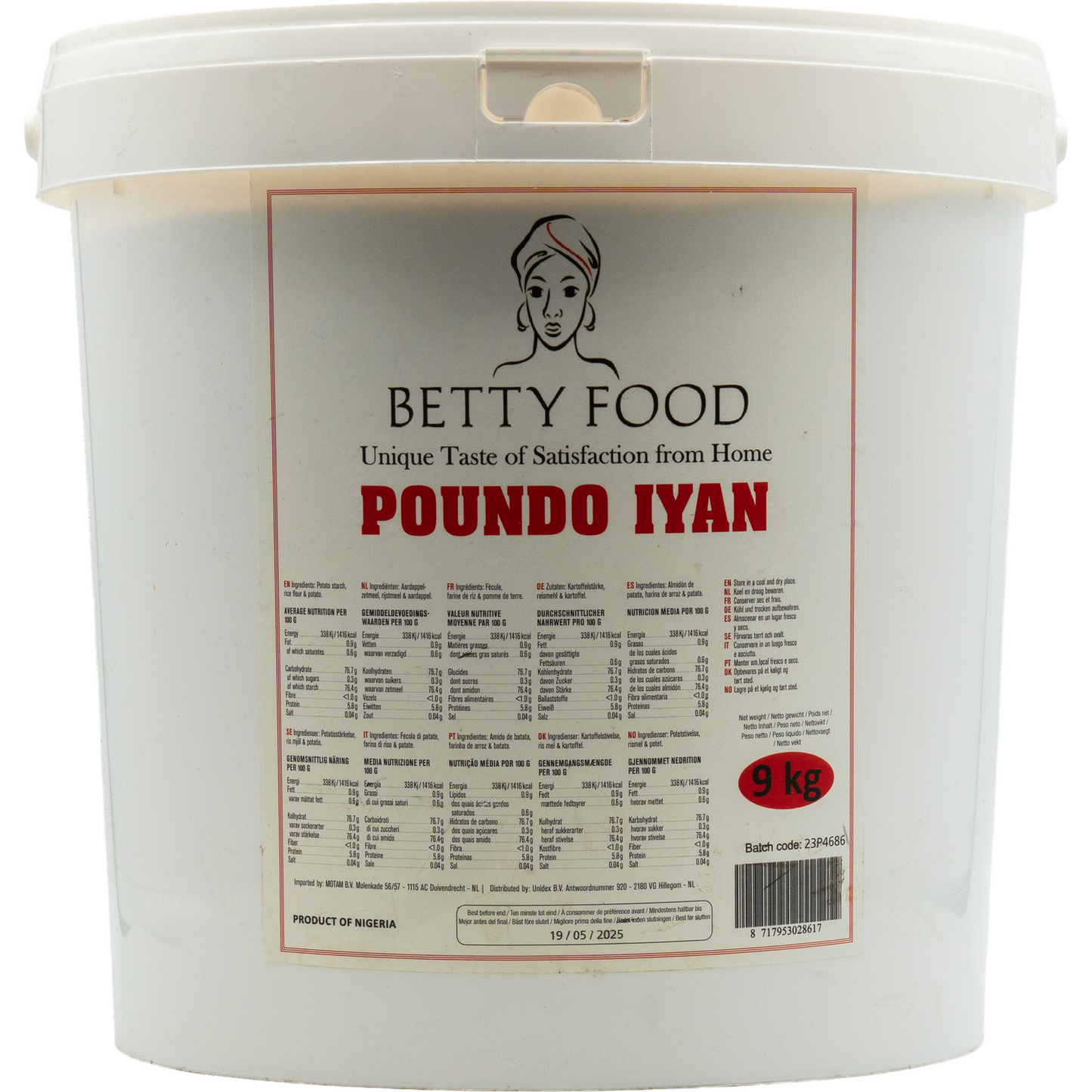 Betty Food POUNDO IYAN – Pounded Yam Flour (9 kg)