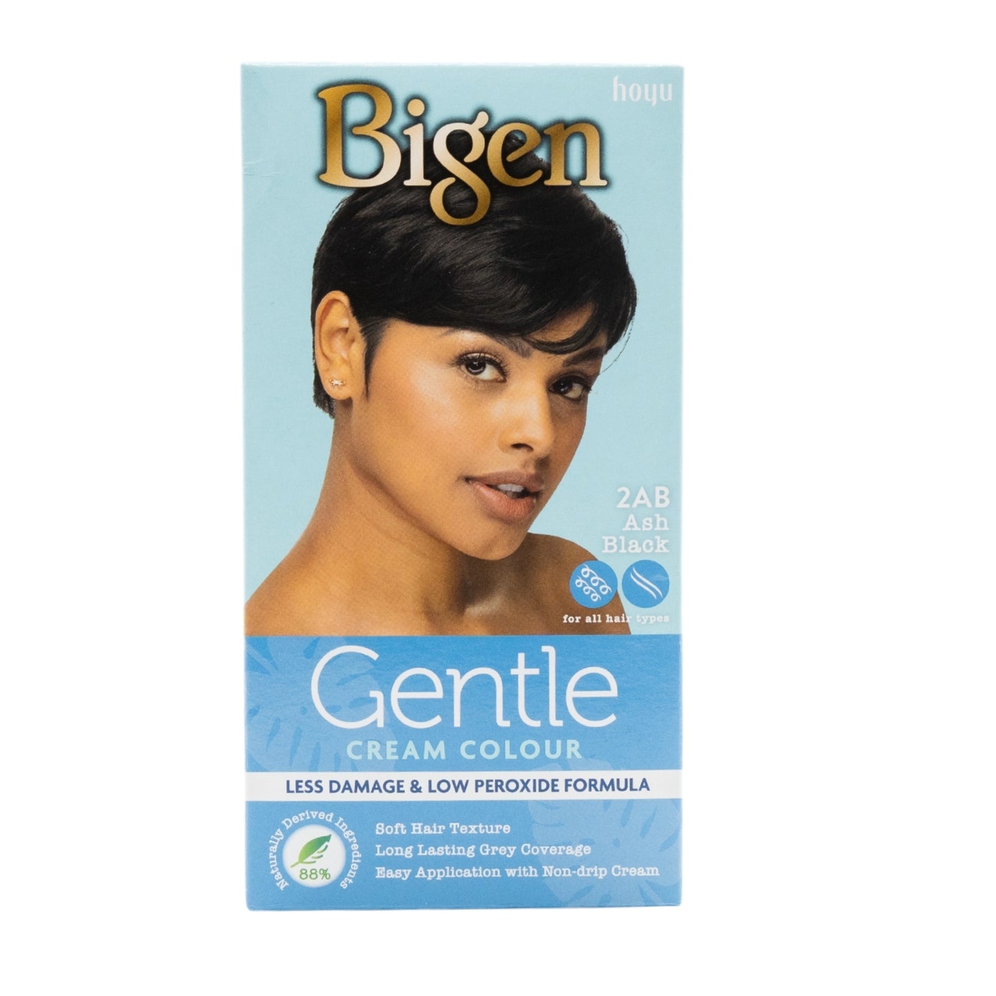 Bigen Gentle Cream Colour – 2AB Ash Black (Dauerhafte Haarfarbe, schonend & pflegend)