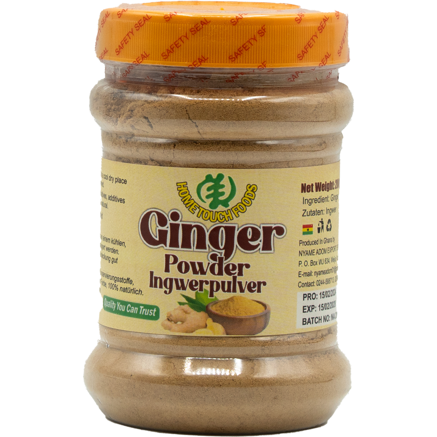 Home Touch Foods Ginger Powder – Ingwerpulver (200 g)