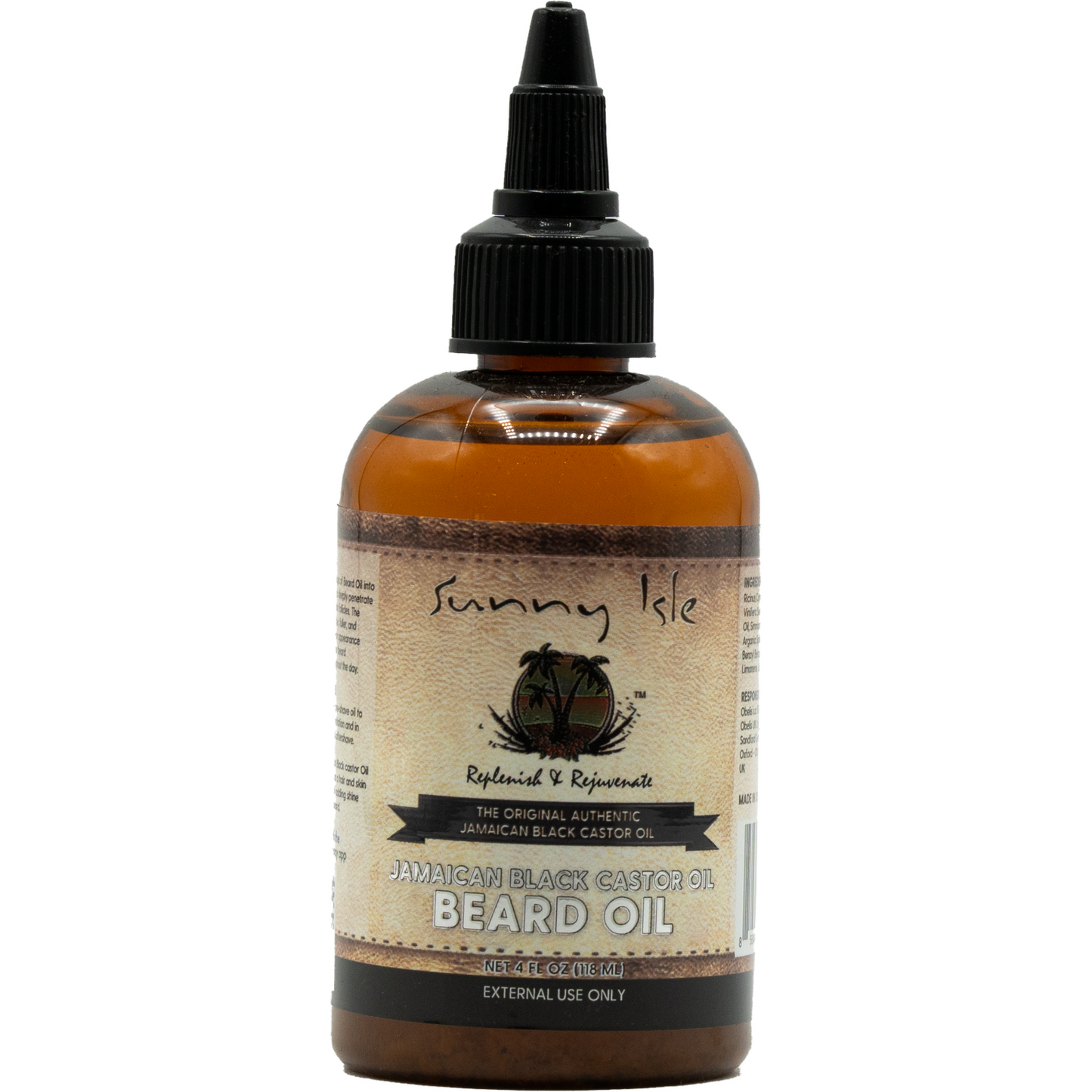 Sunny Isle Jamaican Black Castor Oil Beard Oil – Pure Pflegekraft aus Jamaika(118ml)