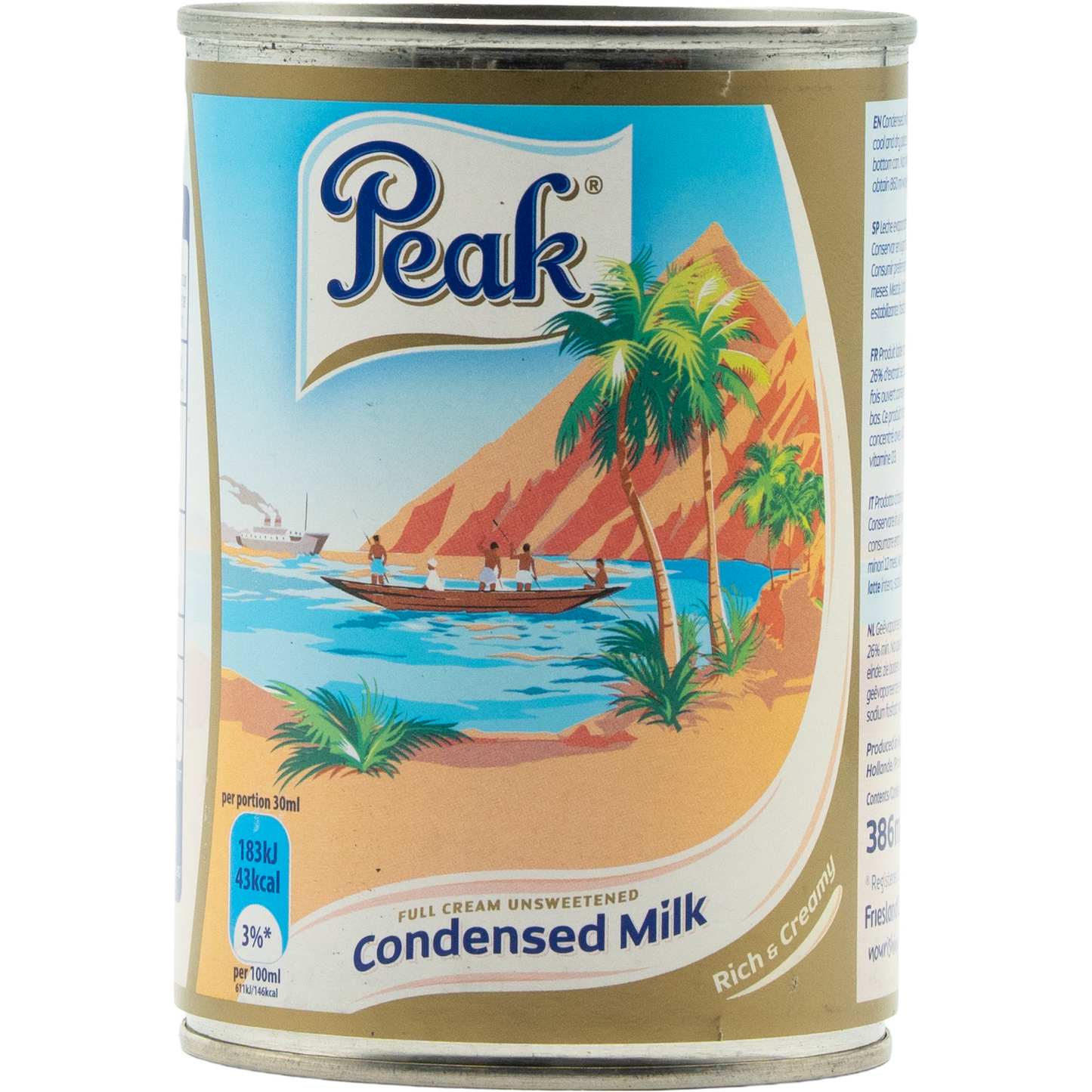 Peak Kondensmilch (ungesüßt) – Vollmilch, cremig