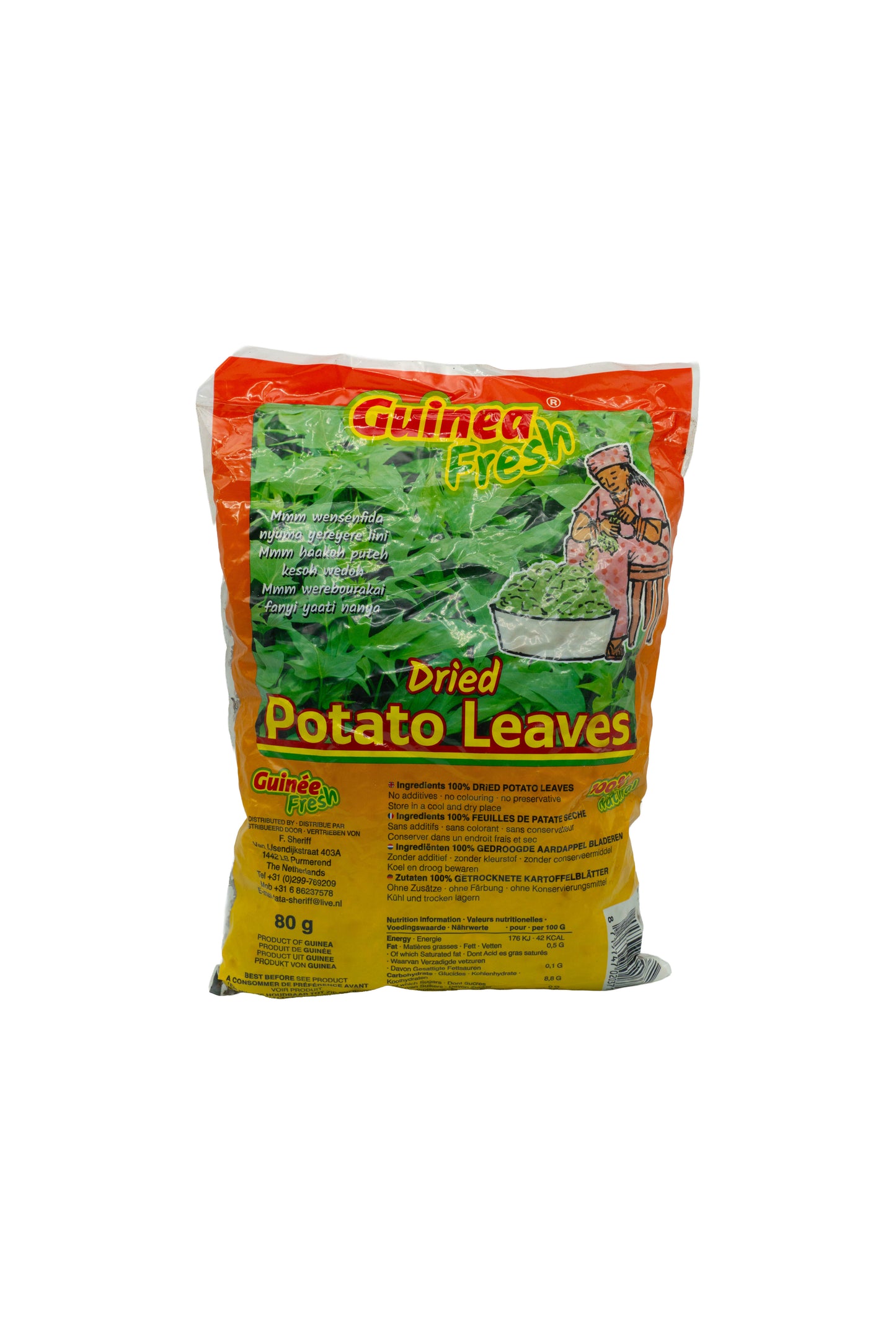 Guinea Fresh – Getrocknete Kartoffelblätter 80 g – Dried Potato Leaves