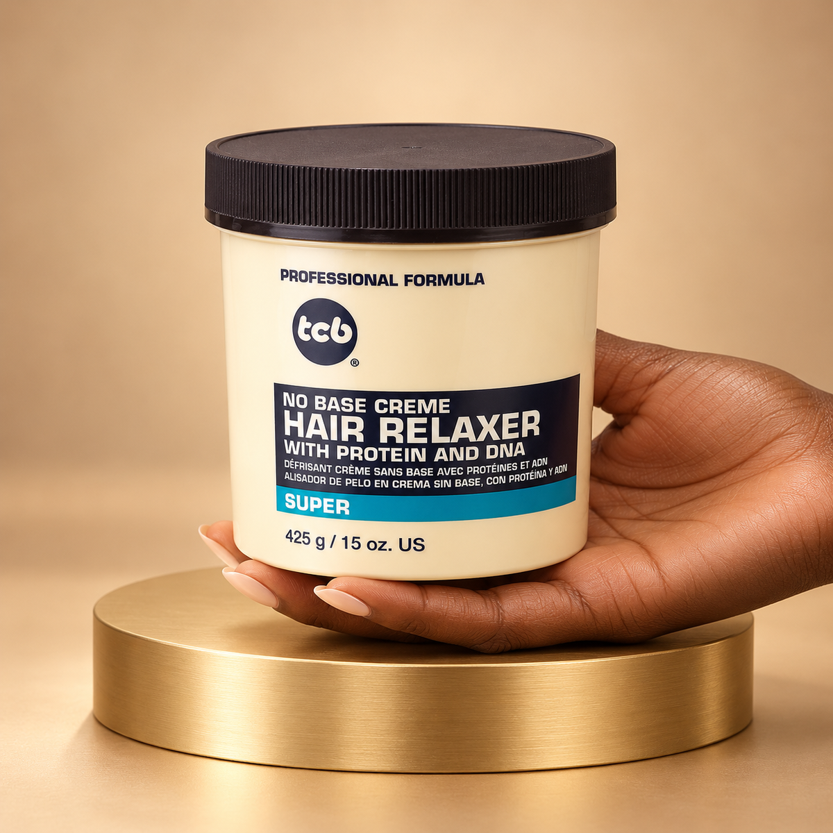 TCB No Base Crème Hair Relaxer – Super 212 g