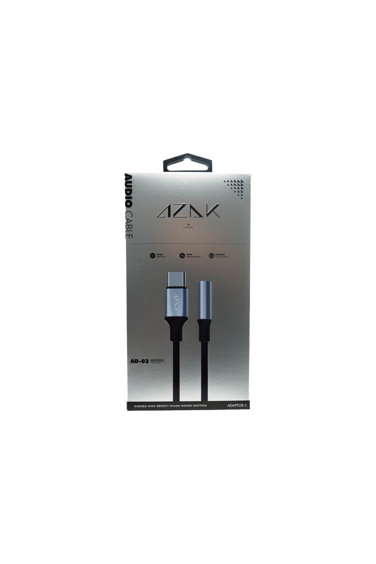 AZAK AD-03 Audio Kabel USB-C – Hochwertiges Nylon Audiokabel für kristallklaren Sound