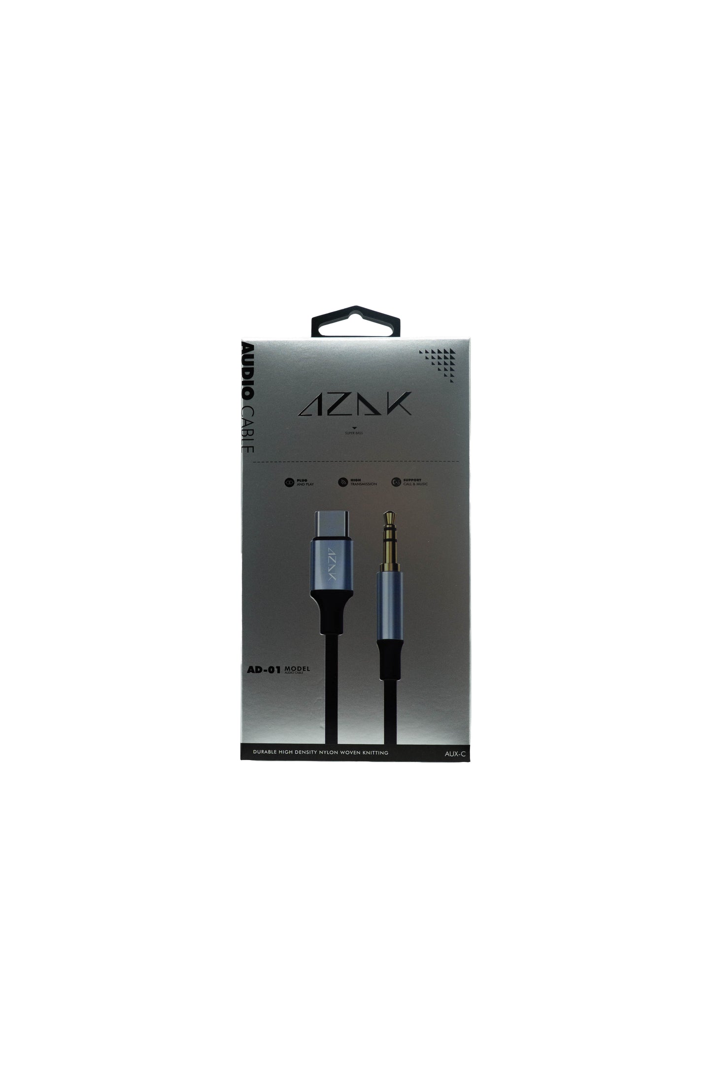AZAK AD-01 Audio Kabel USB-C auf AUX – Premium Audiokabel mit Nylon-Ummantelung