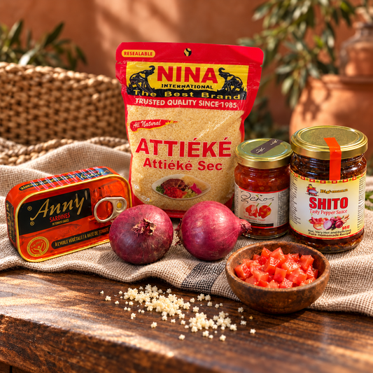 Attiéké mit Sardinen & Shito Bundle