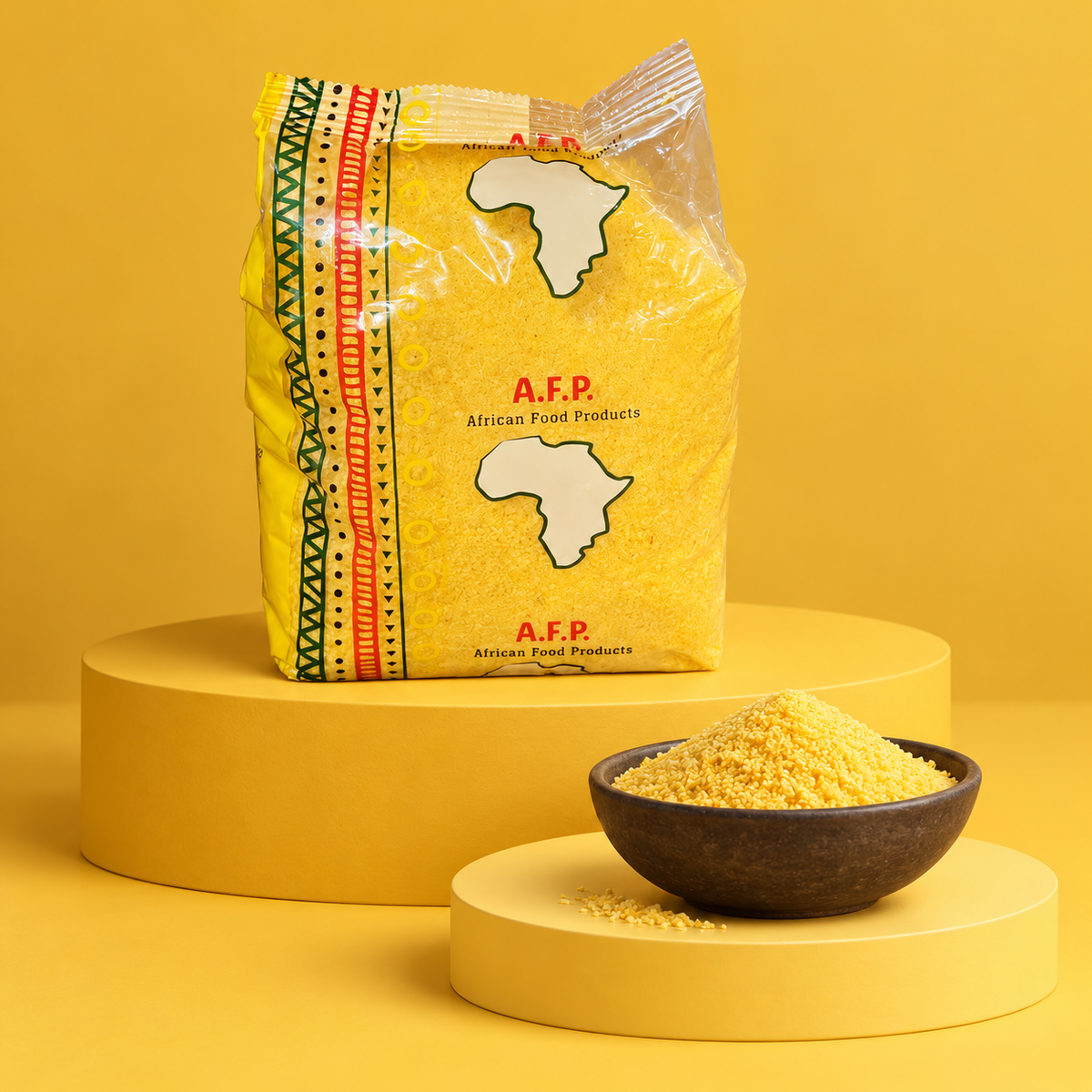 A.F.P. Yellow Gari – Gelbe Maniokgrießflocken 500 g