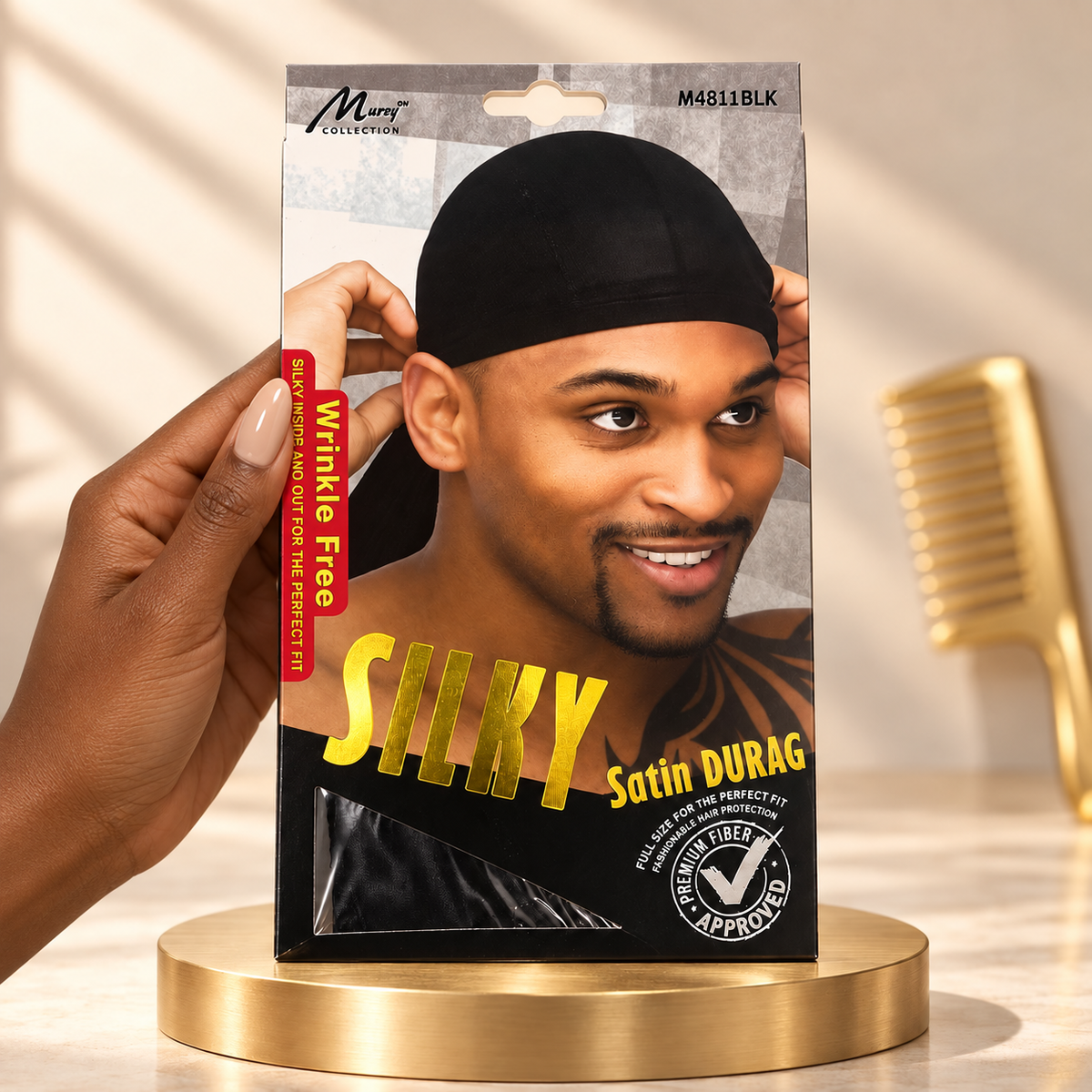 Murray Collection Silky Satin Durag Schwarz