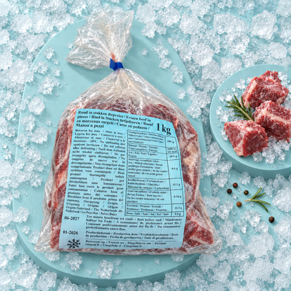Rindfleisch in Stücken Halal  1 kg