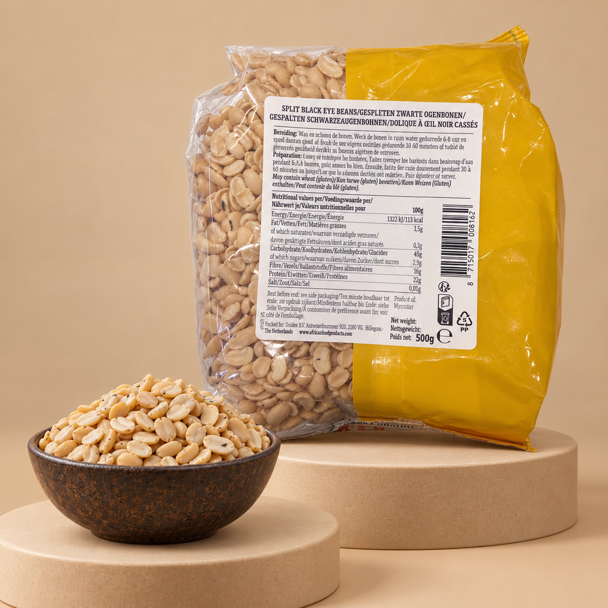 A.F.P. Gespaltene Schwarzaugenbohnen 500 g