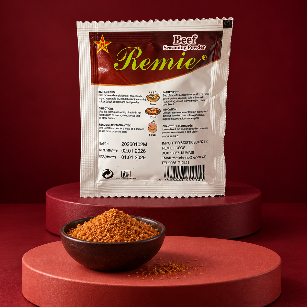 Remie Seasoning Powder – Rind, Ziege oder Fisch Halal 10 g