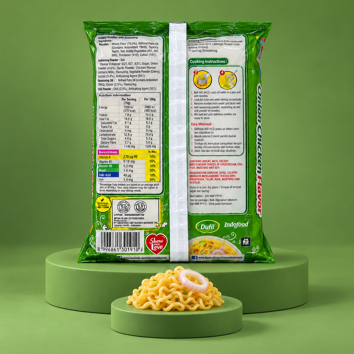 Indomie Instant Noodles – Onion Chicken – 70 g