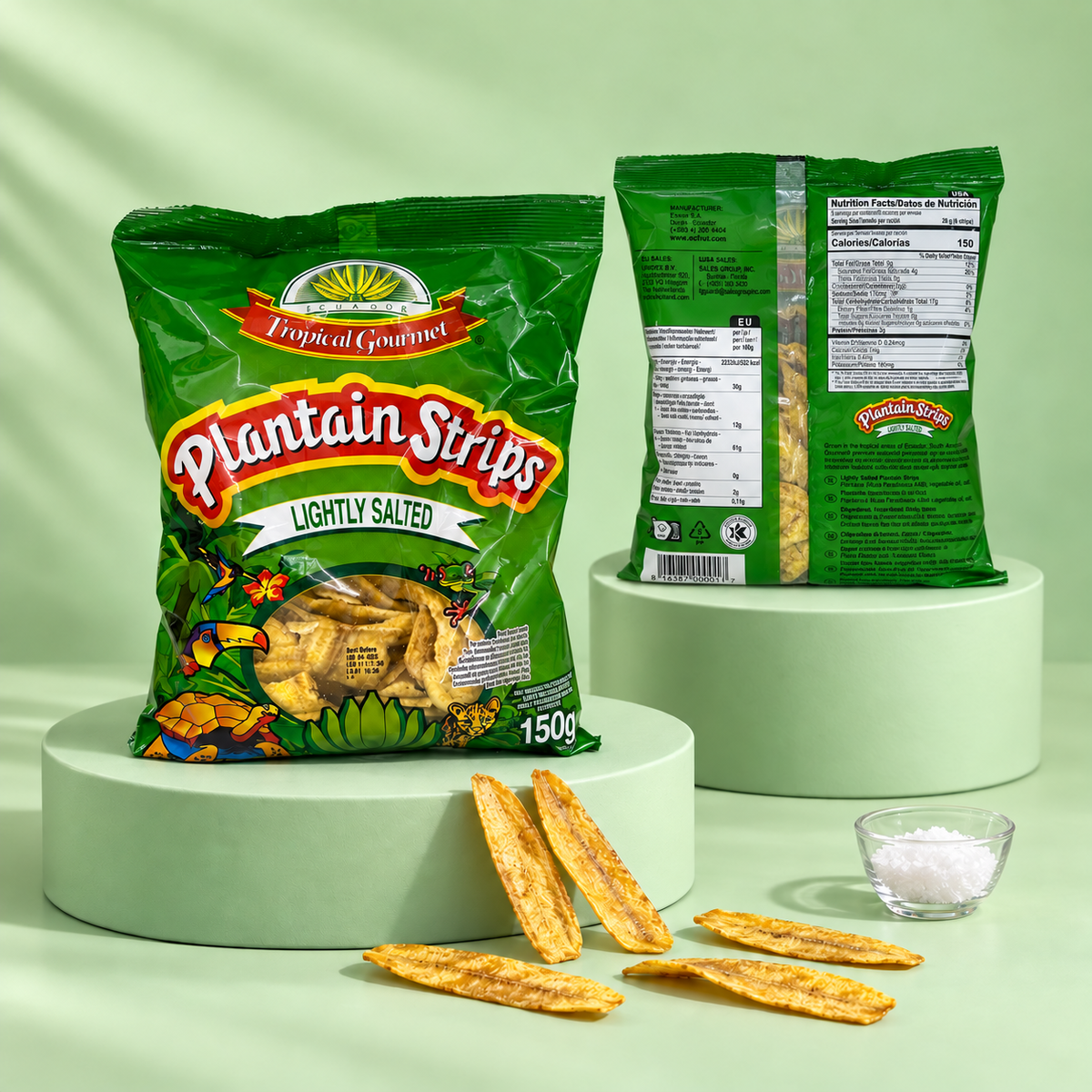 Tropical Gourmet Plantain Strips Lightly Salted 150g
