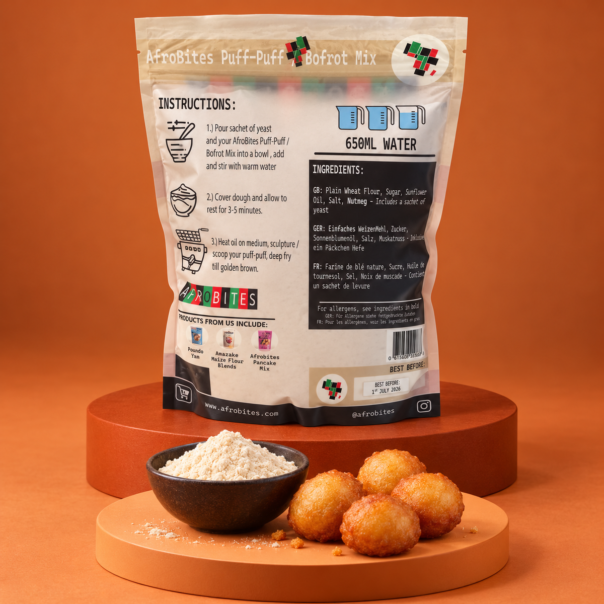 Afro Bites Puff-Puff / Bofrot Mix 1 kg