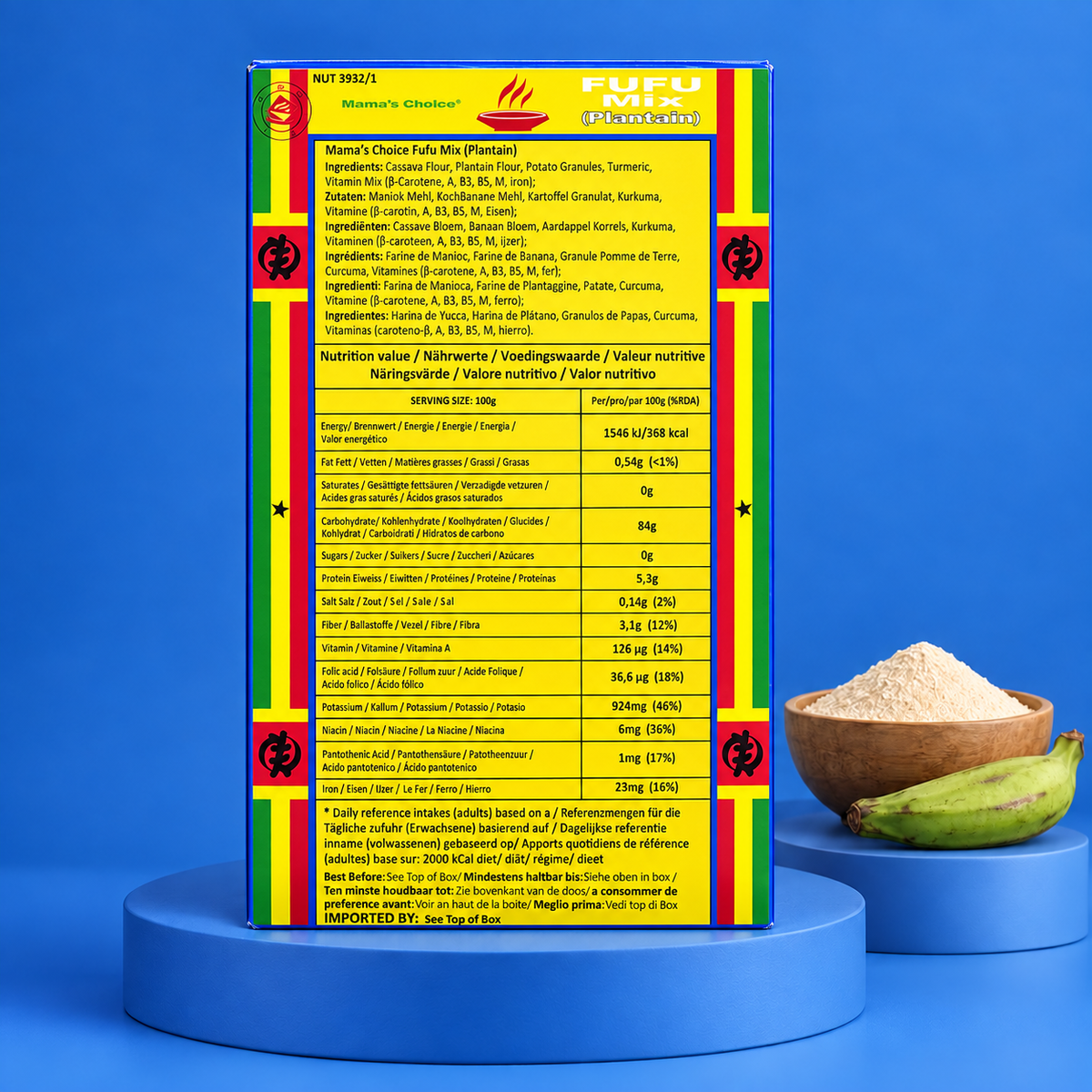 Mama's Choice Fufu Mix (Plantain) – 624g