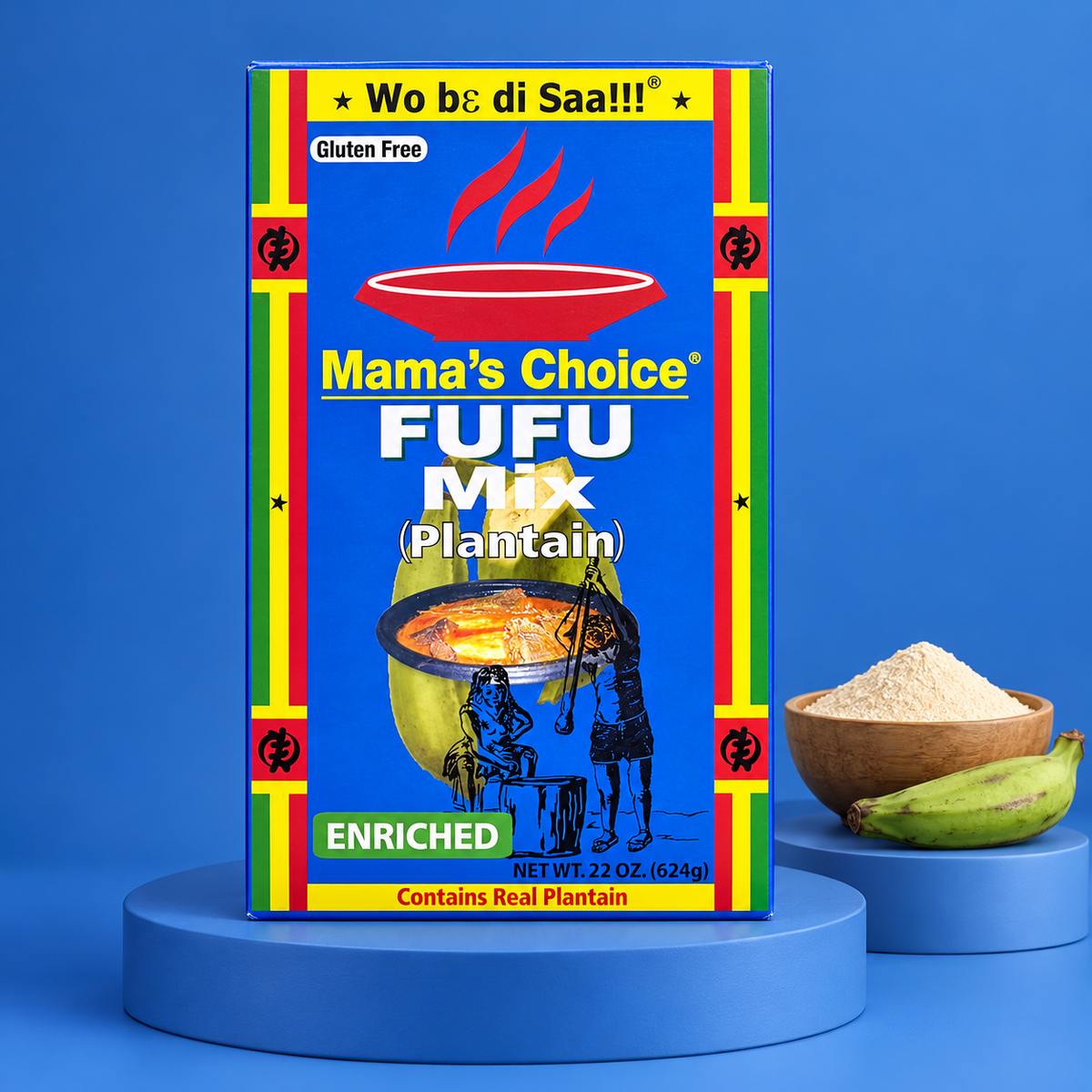 Mama's Choice Fufu Mix (Plantain) – 624g