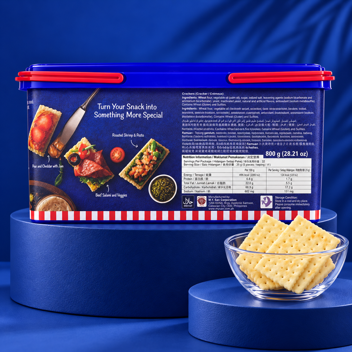 MY San SkyFlakes Crackers – Crispy classic in a 32-pack (800 g)
