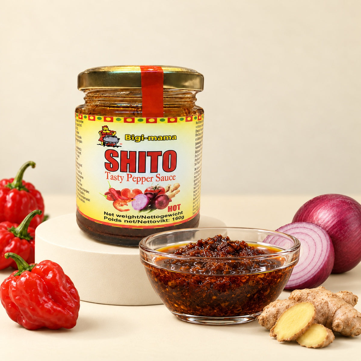 Bigi Mama Shito Pepper Sauce – Hot – 160 g - 350 g