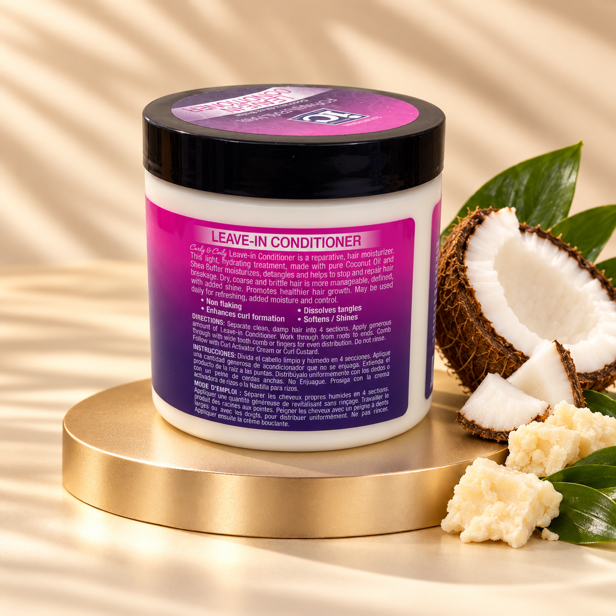 Fantasia IC Curly &amp; Coily Leave-In Conditioner with Coconut &amp; Shea Butter – 453g