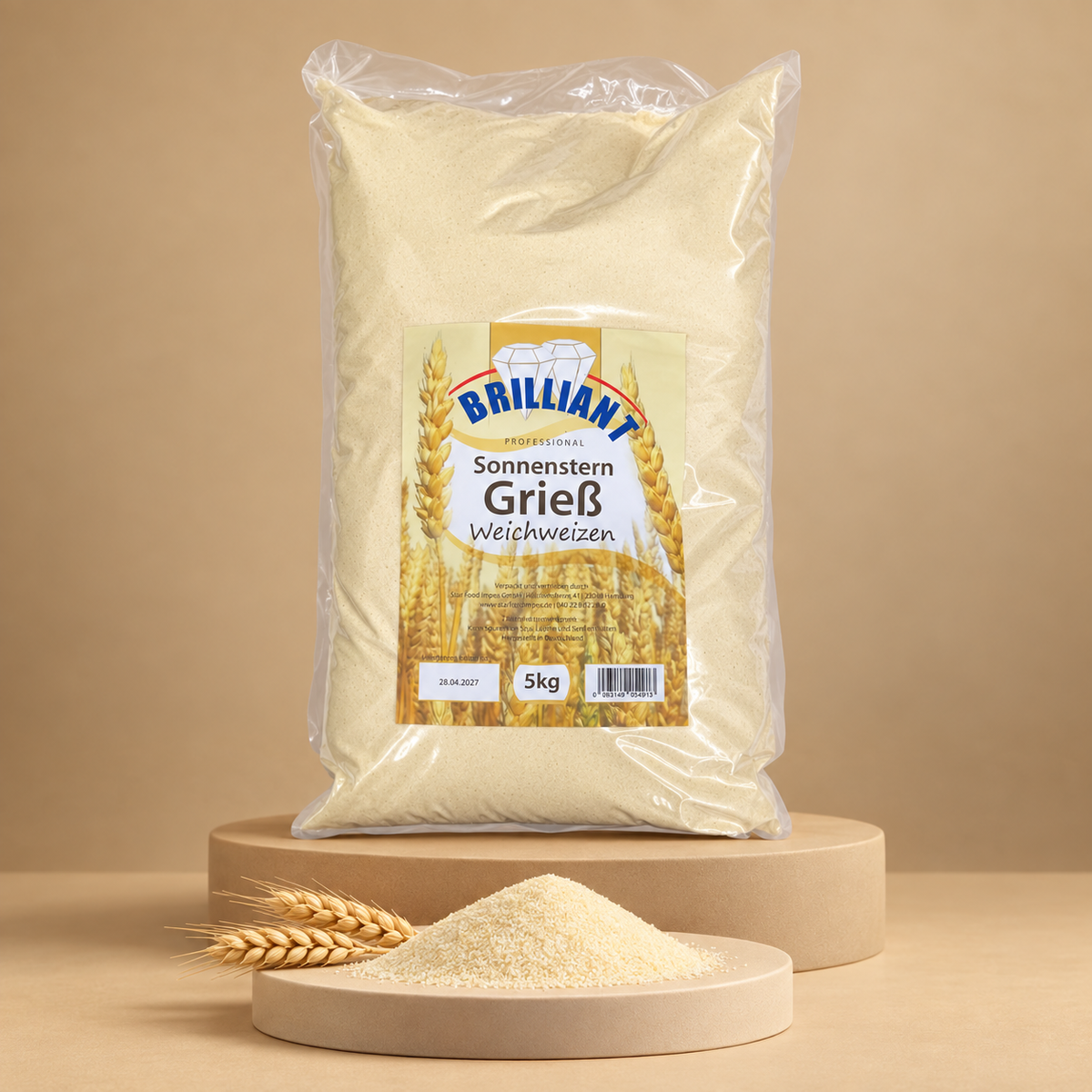 Brillant Sonnenstern Grieß – Weichweizen 5 kg