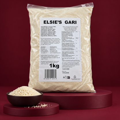 Elsie's Gari White – Traditional Gari from Ghana (1 kg)