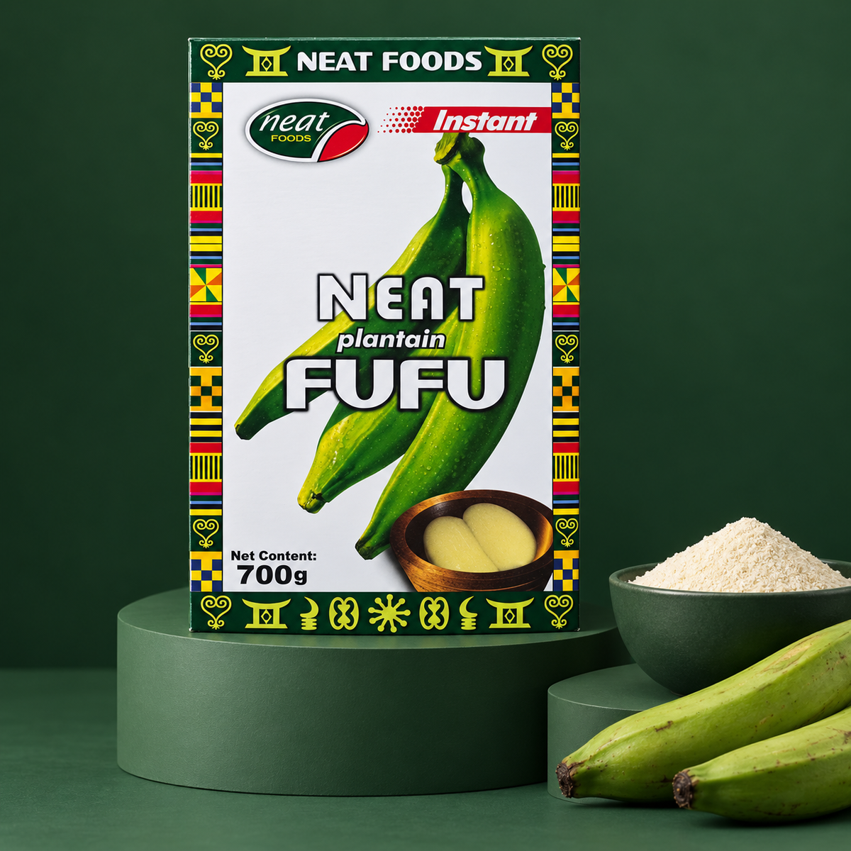 Neat Foods -  Yam Fufu, Cocoyam  & Plantain Fufu 700 g