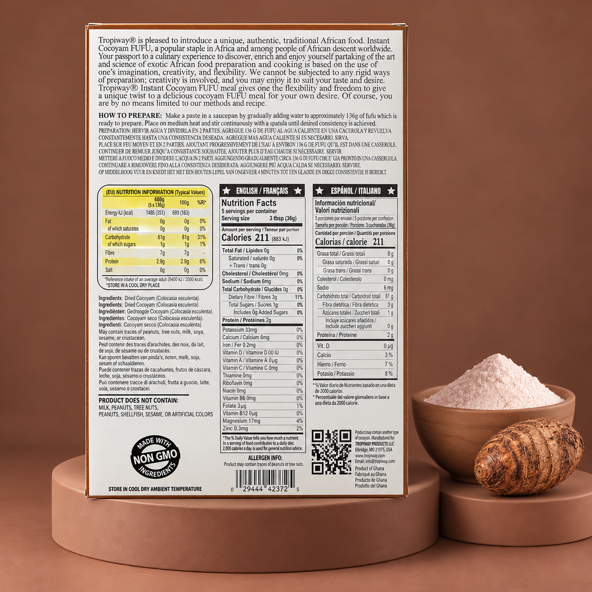 Tropiway Cocoyam Fufu – 680g