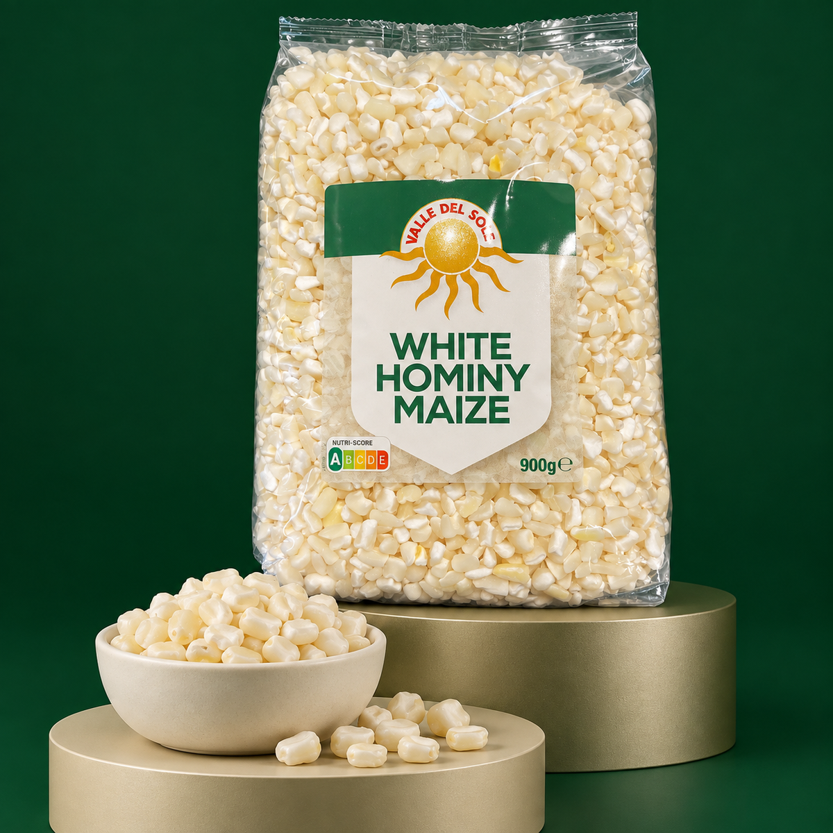 Valle Del Sole – Weißer Hominy-Mais 900 g