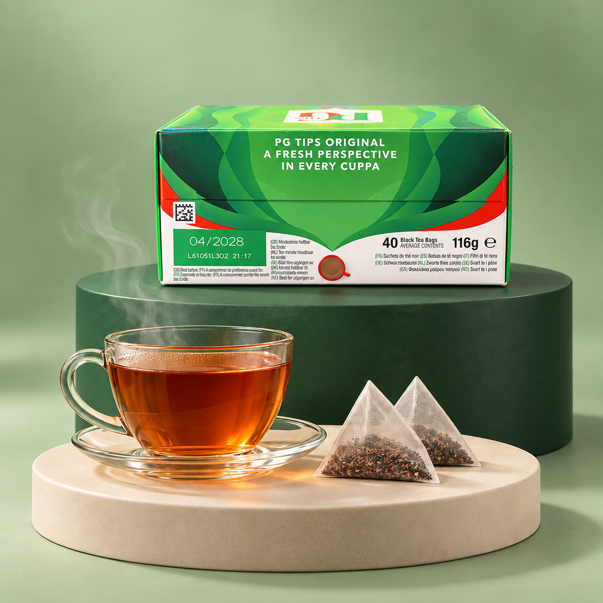 PG Tips Original – Black Tea from Great Britain (40 tea bags) 116g