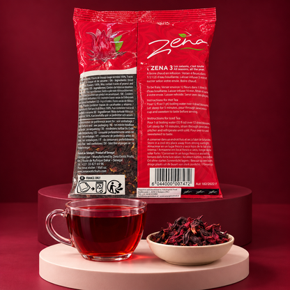 Zena dried hibiscus flowers 125g – Hibiscus Sabdariffa