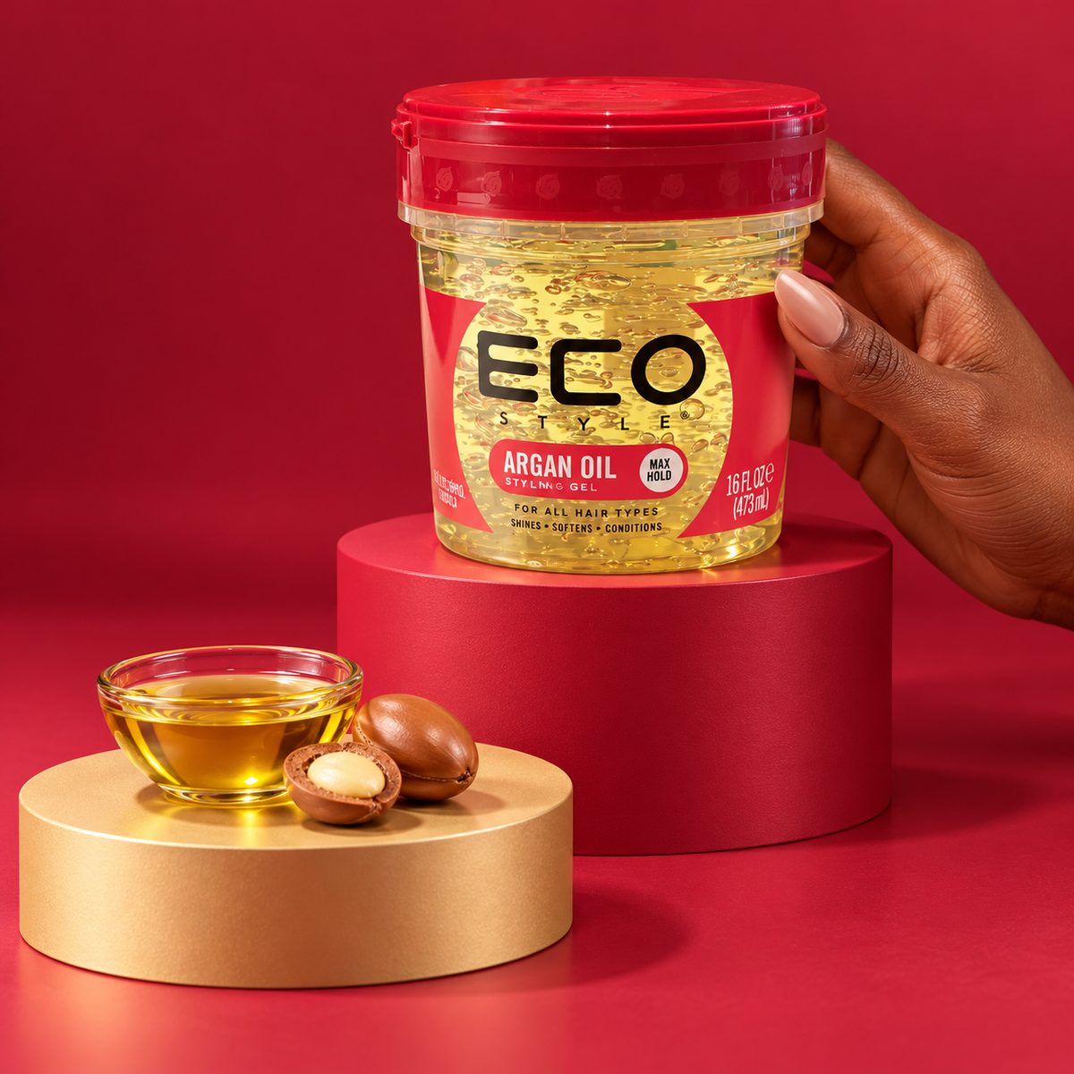 Eco Style Argan Oil Styling Gel – Maximum hold &amp; care for all hair types