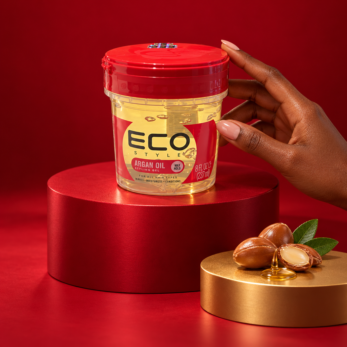 Eco Style Argan Oil Styling Gel – Maximum hold &amp; care for all hair types