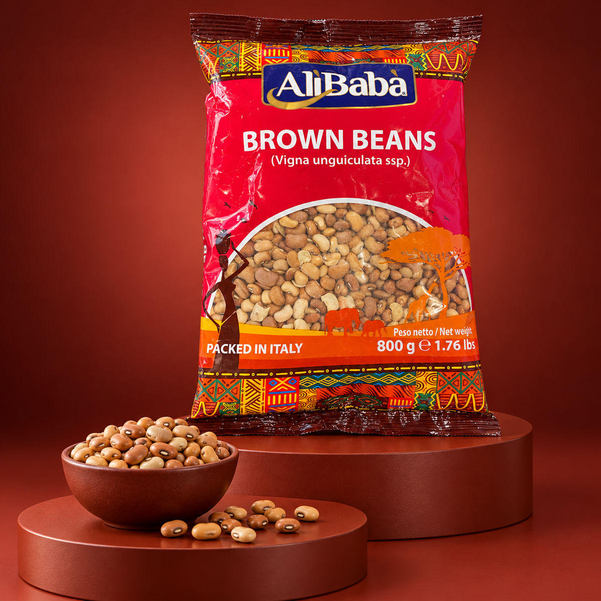 Alibaba Brown Beans – Nutritious Black-eyed Beans (800 g)