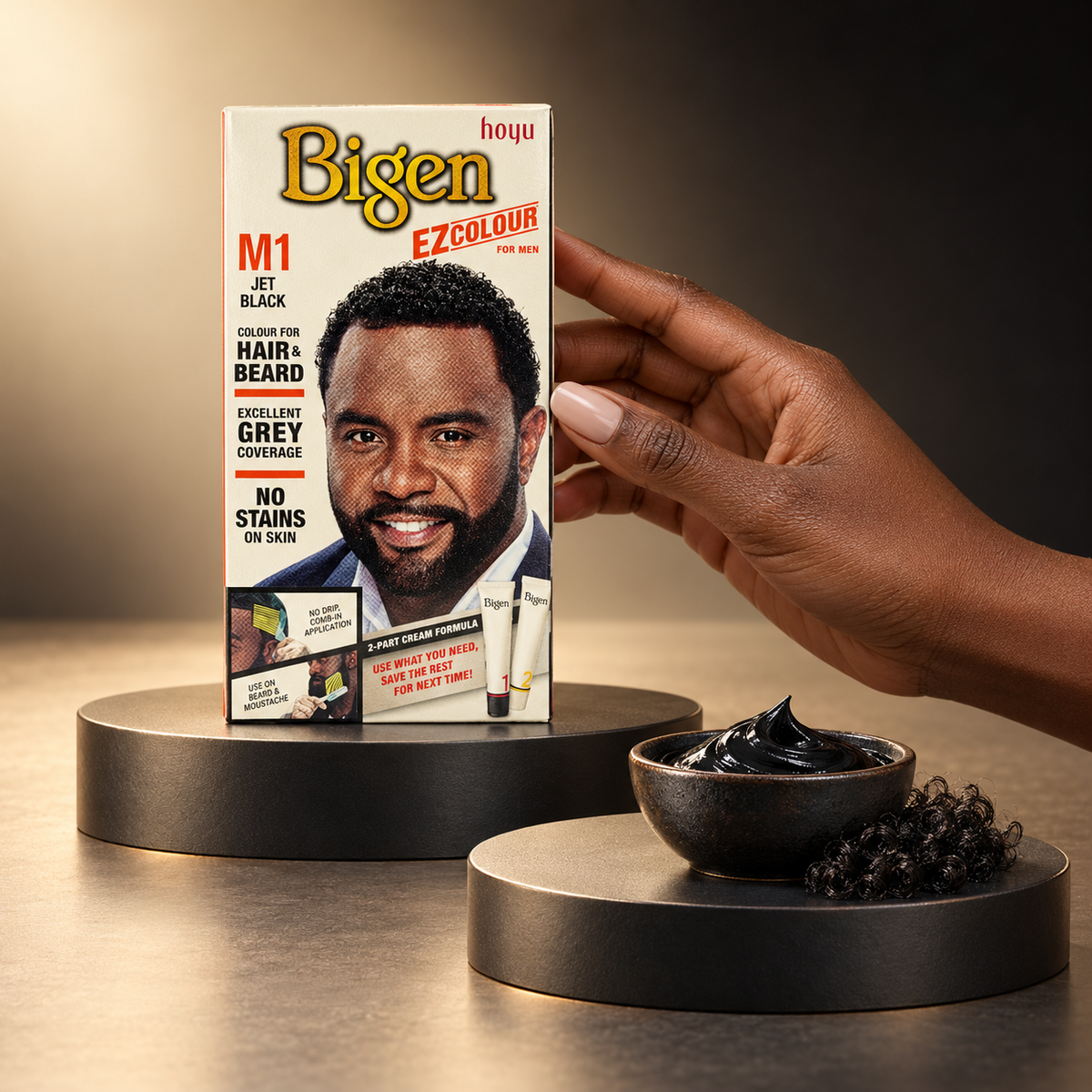 Bigen EZ Colour M1 Jet Black – Haar- & Bartfarbe für Männer