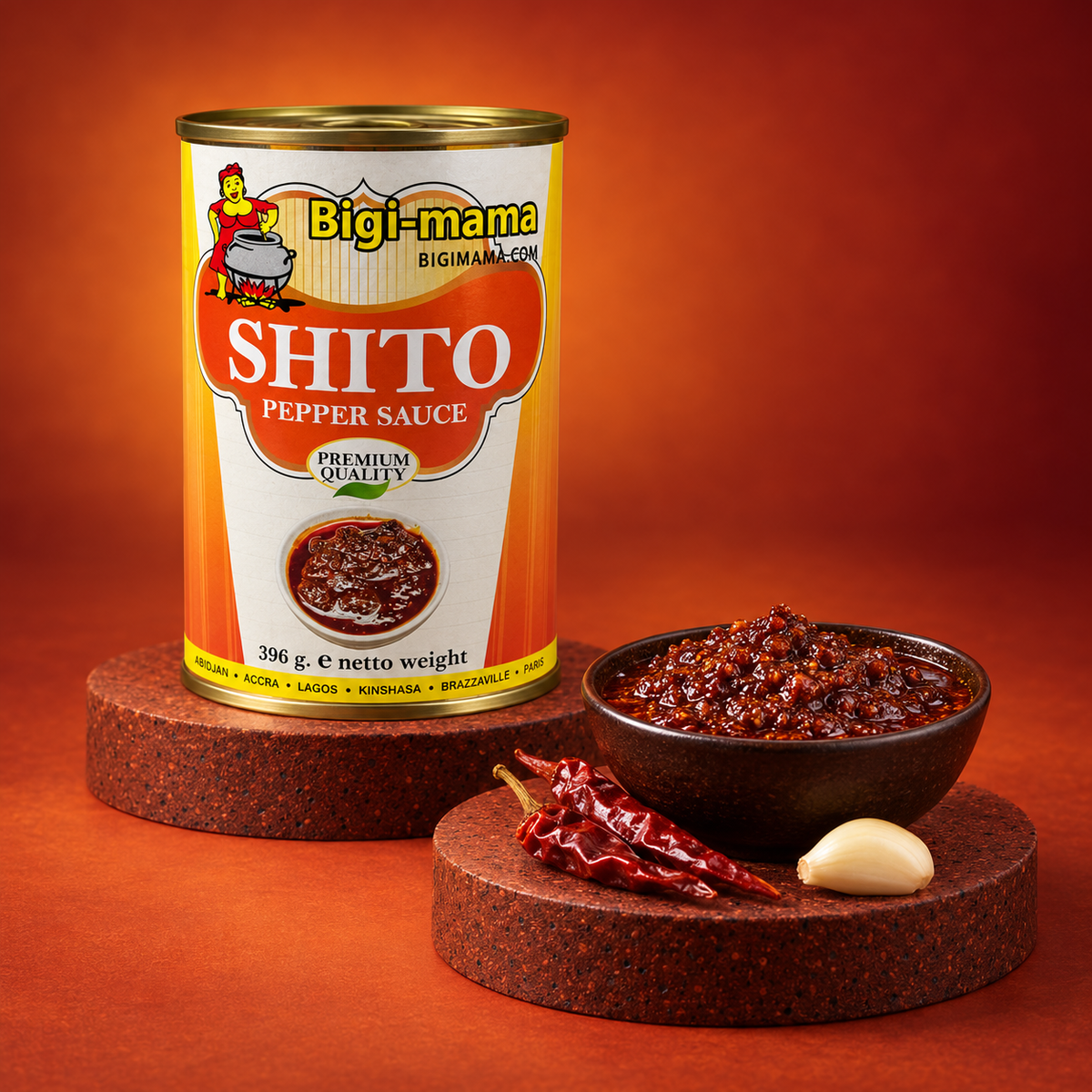 Bigi-Mama Shito Pepper Sauce – Original Ghanaian chili sauce 185g / 350g